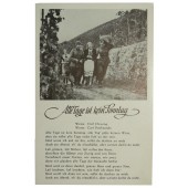 German soldier's songs postcard "Alle Tage ist kein Sonntag"